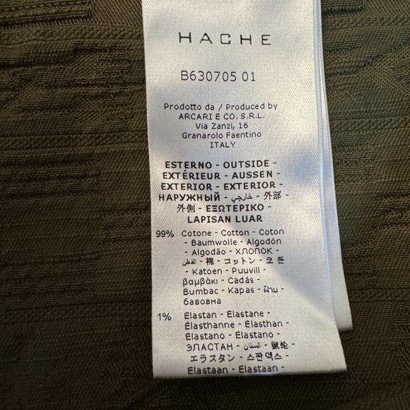 Hache Italy wide leg cropped pant textile pattern luxury designer size 40 - Picture 9 of 10